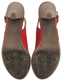 VENTURINI eleganza Damen Leder Pumps, rot - Gr. 37  – Vorschau 3