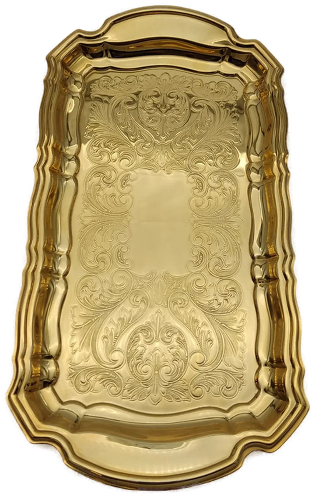 Tablett  Scandia Gold 24K vergoldet | Handgravur – Bild 2