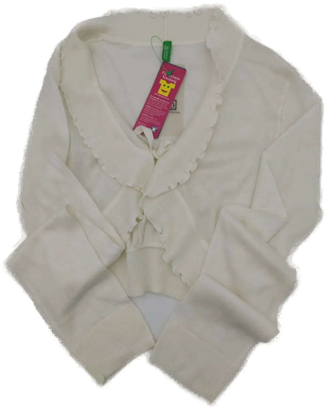 United colors of Benetton Kinder Strickjacke weiß Gr. 10/11 Jahre ( 150 cm) – Bild 3