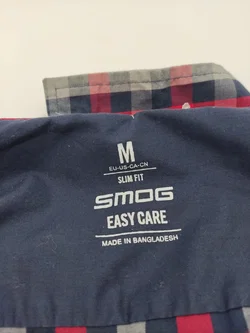 SMOG Herrenhemd mehrfarbig kariert - Gr. M (Slim fit) - Bild 4