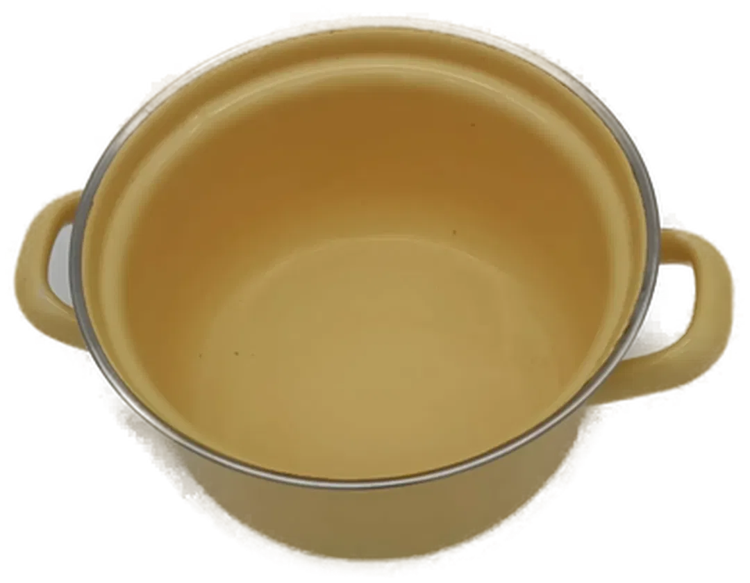 Riess Emaille Topf  beige 14 cm - 3/4 L - Bild 1