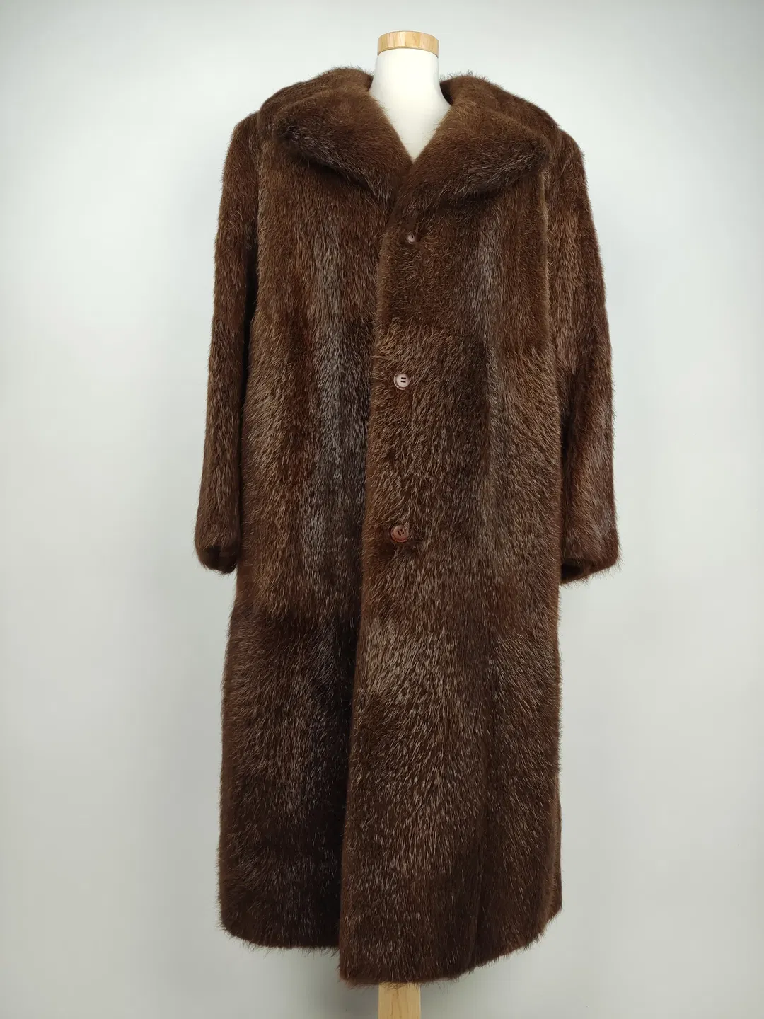 Vintage Herren Pelzmantel - XL / 52-54 - Bild 1