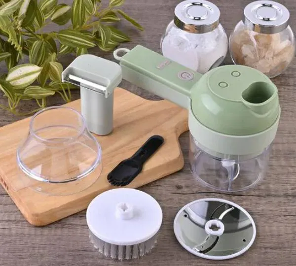 Food Chopper – Elektrischer Handmixer/Handzerkleinerer – Set mit Aufsätzen – Mintgrün - Bild 1