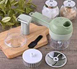 Food Chopper – Elektrischer Handmixer/Handzerkleinerer – Set mit Aufsätzen – Mintgrün - Bild 1