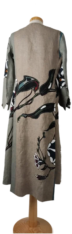 MARNI  Damengehrock aus Leinen in Gr. 44 mit floralem Muster - Bild 7