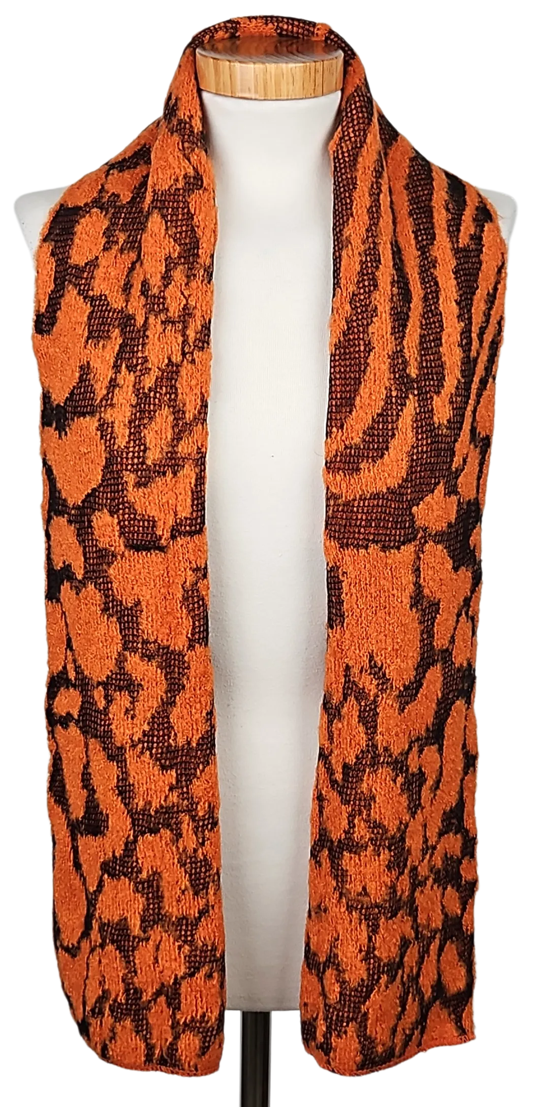 Damen Schal - orange/schwarz   – Bild 2