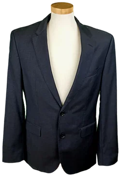 Hugo Boss Herrenblazer gemustert dunkelblau Gr. 48 – Vorschau 1