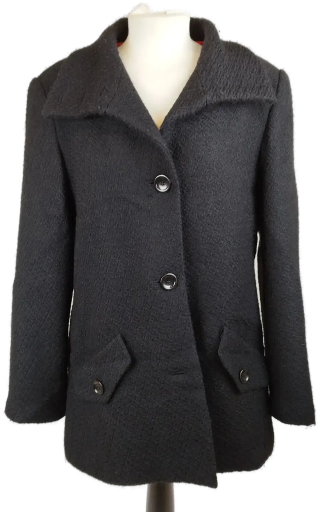 Mantel mit Innentaschen und Zusatzknöpfe - Gr. 44 / 100% Schurwolle - Bild 1