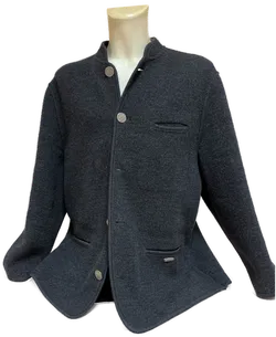 Giesswein Herren Lodenjacke Gr. 52 - Dunkelgrau - Schurwolle - Bild 1