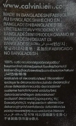 Calvin Klein Jeans Langarm Damen Crop‑Shirt grau mit Logo Gr. M - Bild 4