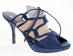 RODO High Heels – Satin Pumps in Dunkelblau – Größe 39 – Made in Italy – Vorschau 2