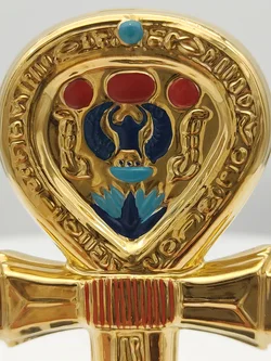 Goldener Spiegelhäuses von Tutanchamun Porzellan & Zertifikat von Franklin Mint | Limitierte Rarität – Vorschau 5