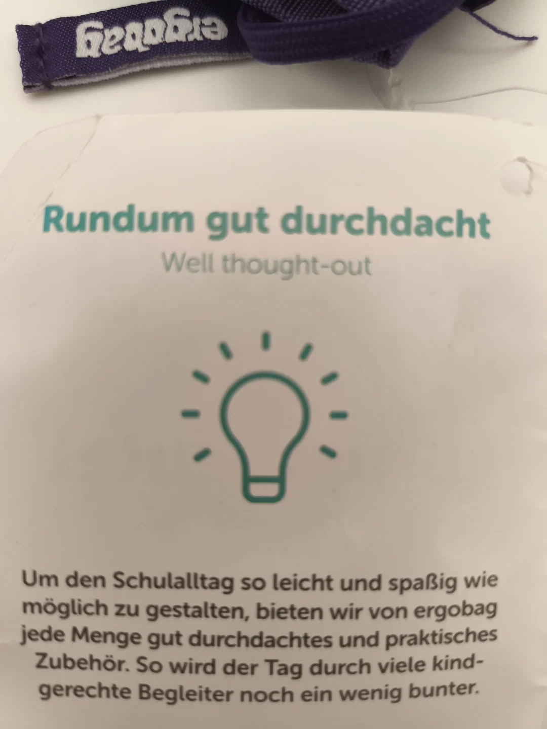 Ergobag, Brustbeutel lila, neu – Bild 5