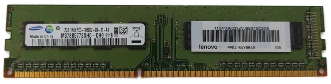 Samsung 2GB DDR3 1Rx8 PC3-10600U-09-11-A1 Arbeitsspeicher / RAM  - Bild 4
