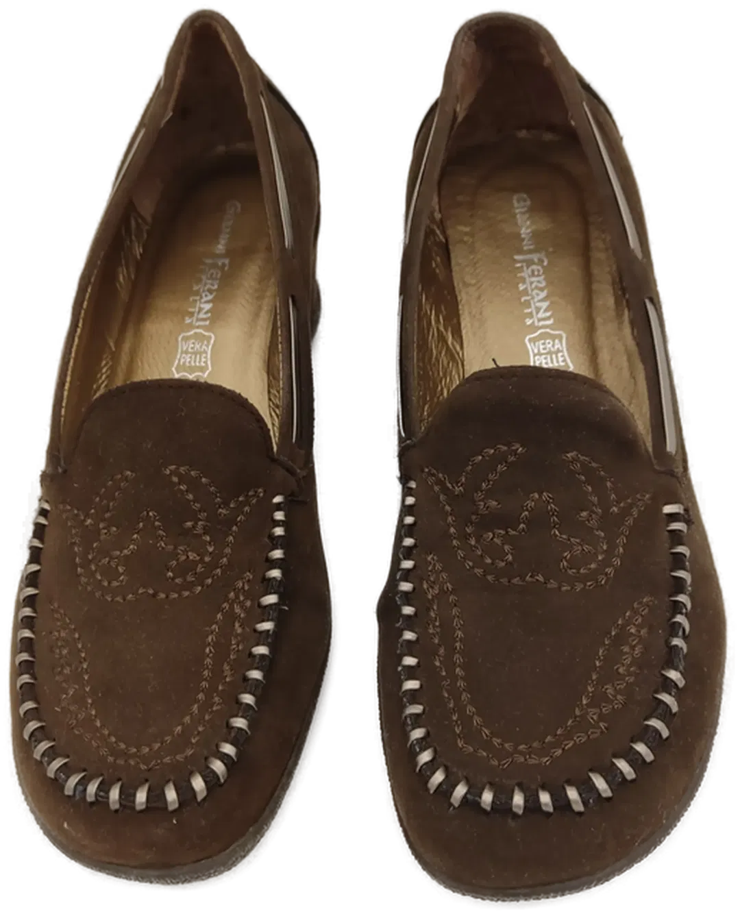 Gianni Ferani Damen Lederhalbschuhe braun - Größe 36 - Bild 4
