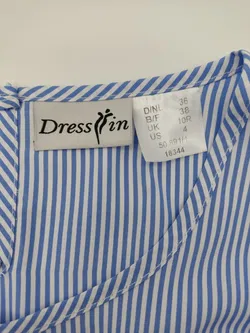 Dressin Damen Hemd Bluse blau weiss - S-M/36-38 - Bild 6