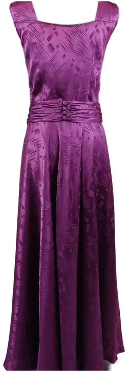 Damen Abendkleid mit Gürtel und Tascherl fuchsia / Handarbeit - XXL/44 - Bild 2