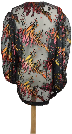 Damenbluse im Stil der 80er-Jahre schwarz - XL/42 - Bild 2