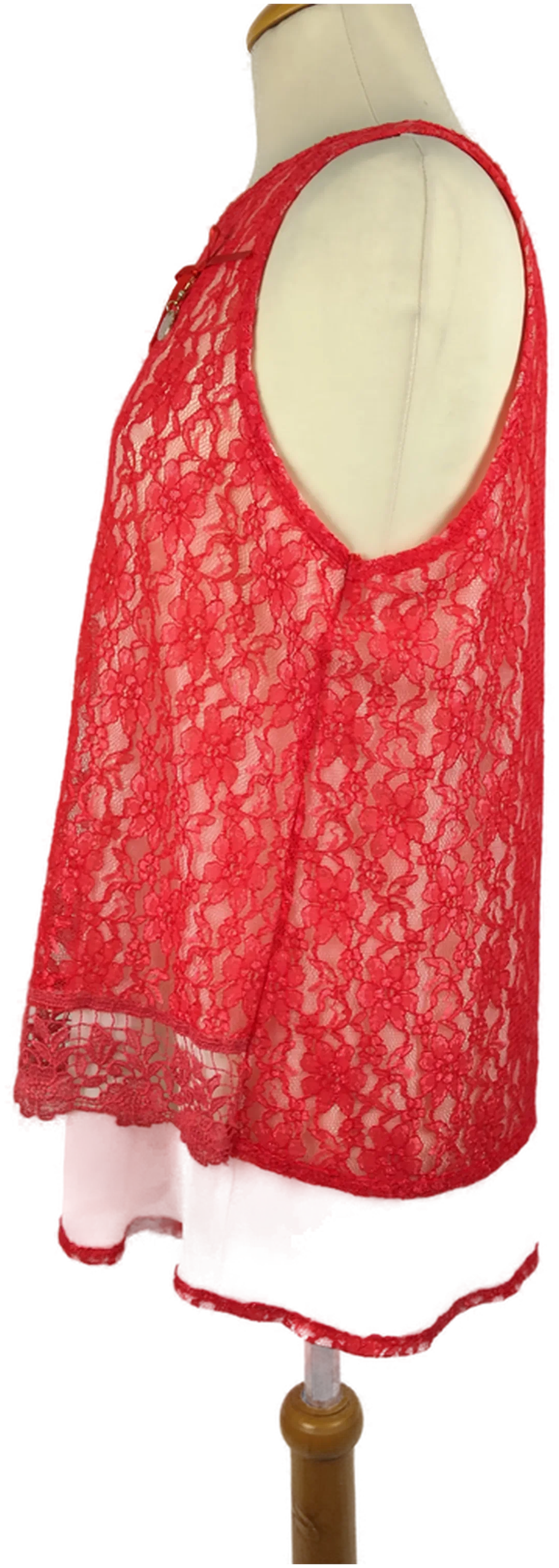 Damen Top Sonstige Gr.42 Polyamid Unifarben | Festlich Elegant – Bild 2