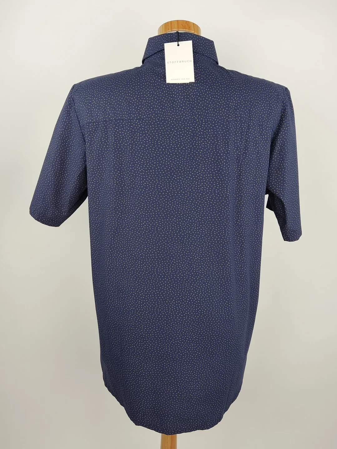 Stoffbruch Herren Kurzarmhemd blau - XL / 54 – Bild 3