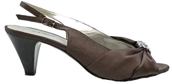 Graceland Damen Peeptoe Slingback Pumps grau/lila Gr. 38 – Vorschau 7