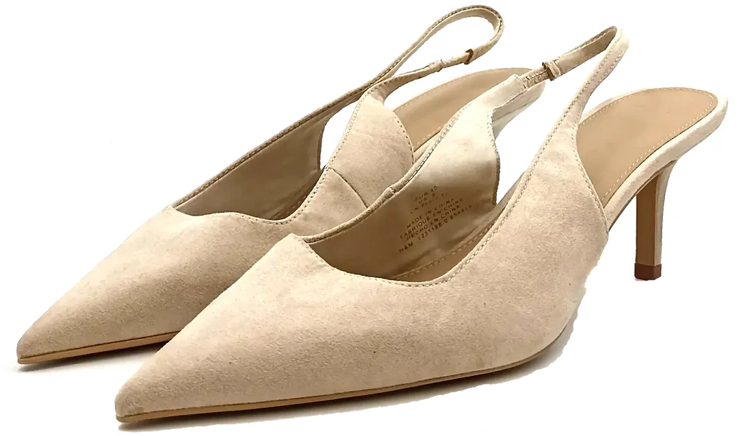 H&M Slingpumps creme Gr. 40 - Bild 4