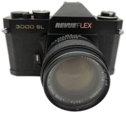 Analoge Spiegelreflexkamera Revueflex 3000 SL, mit 3 Objektiven und Metz-mecablitz 44CT1, sehr gepflegt, Funktion ungeprüft - Bild 2