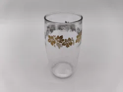 2 Stk. Vintage - Trinkgläser 1/4 Liter, Weinlaub-Dekor in Gold – Vorschau 2