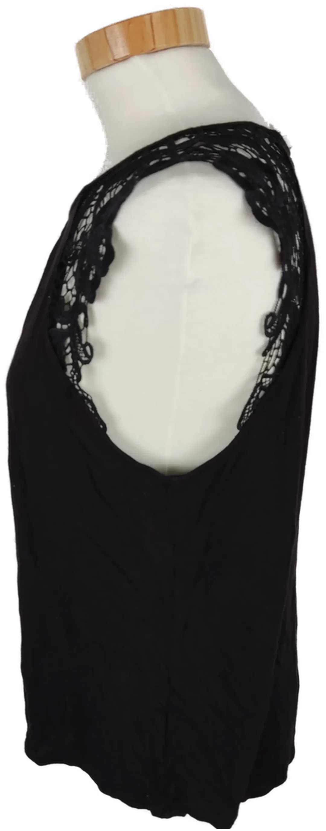 H&M Damen Top mit Spitze, schwarz, Größe M – Bild 3