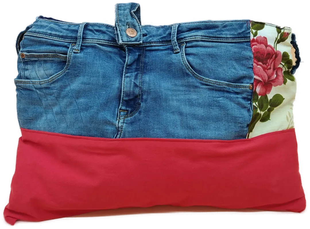 Jeans-Upcycling Laptoptasch - Bild 1