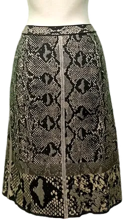 Marc Cain Damen Midirock Schlangenprint grau/weiß Gr. XXL - Bild 2