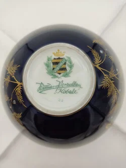 Vase Weimar Porzellan,  Echt Kobalt mit Golddekor | Zeitloser Klassiker - Bild 6