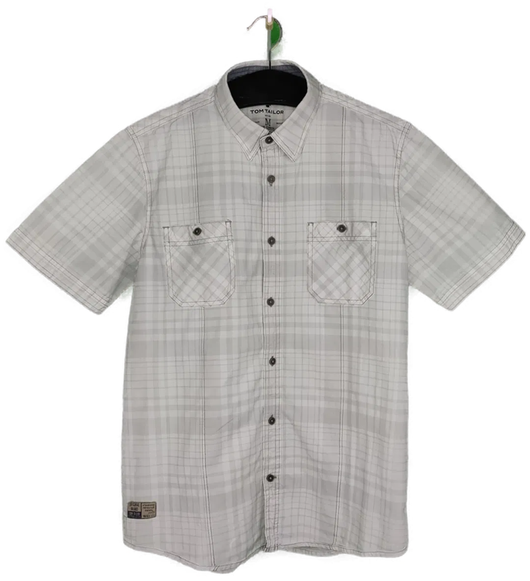 Tom Tailor Herren Hemd weiß/grau kariert - M - Bild 1