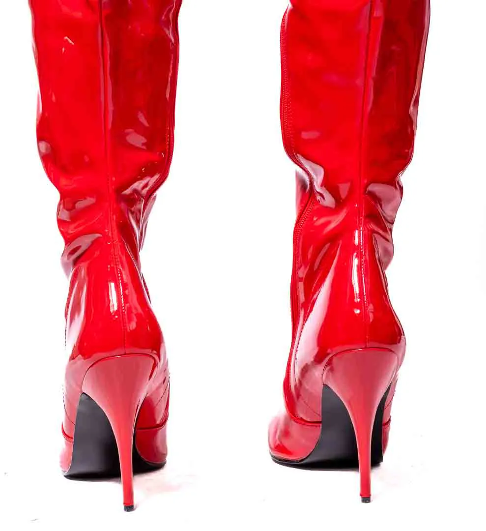 Pleaser Damen Lack Overkneestiefel High Heels Große 47,5 – Bild 3