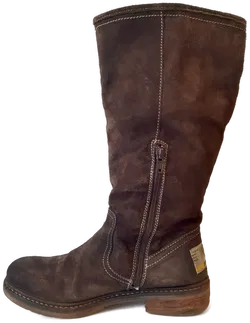 MANAS Design Damen Stieflette/Stiefel Rauleder, braun - Gr. 37 - Bild 3
