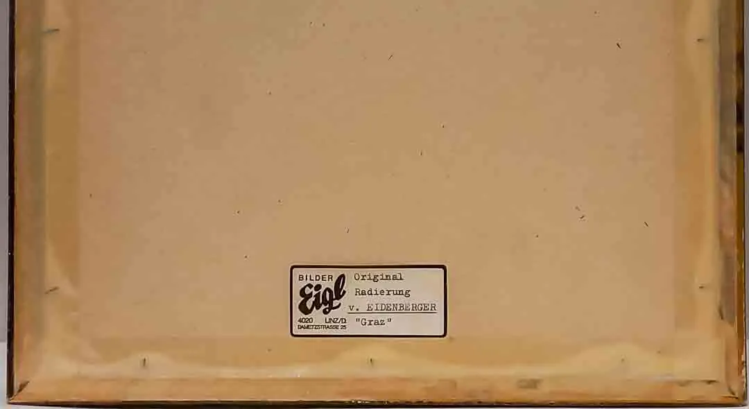 Lukas Eidenberger: Original-Farbradierung "Graz" – Signiert – Bild 2