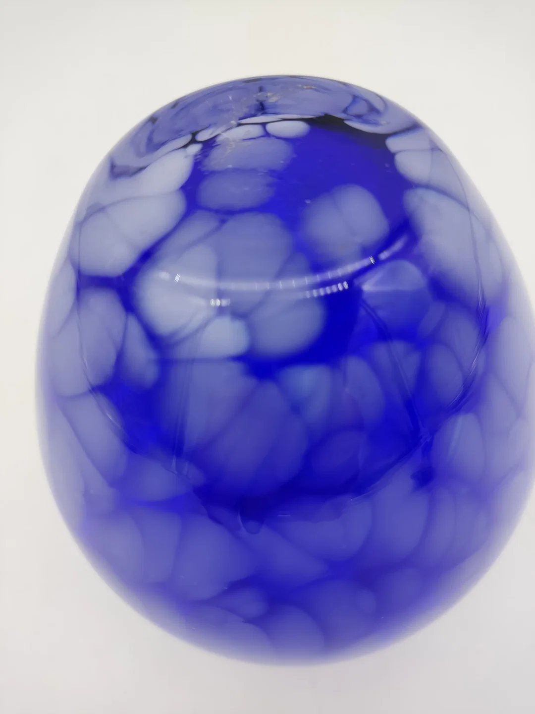 Kleine Vintage Glasvase - blau – Bild 5