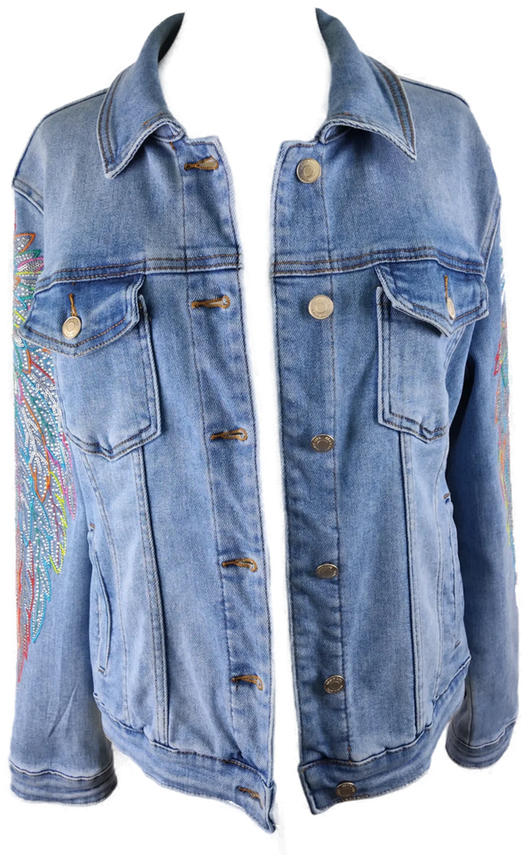 Damen-Jeansjacke Sonstige Baumwolle | Casual-Klassiker – Bild 3