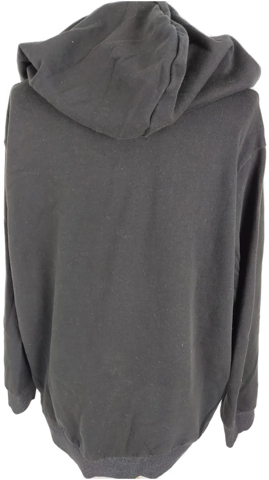 Sweater "Janina" langarm mit Kapuze, schwarz mit Aufdruck, Größe 50 – Bild 5