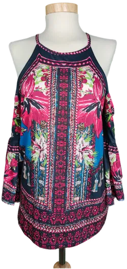 Bodyflirt Damen Blusenshirt pink/lbau gemustert - S/36/38 - Bild 2