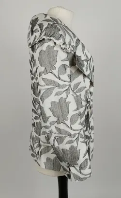 MaxMara Blazer mit Blattmuster - 38, 91% Leinen, 8% Viskose, 1% Polyester - Bild 2