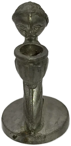 Mini Zinn-Kerzenhalter | Vintage-Engel – Vorschau 5