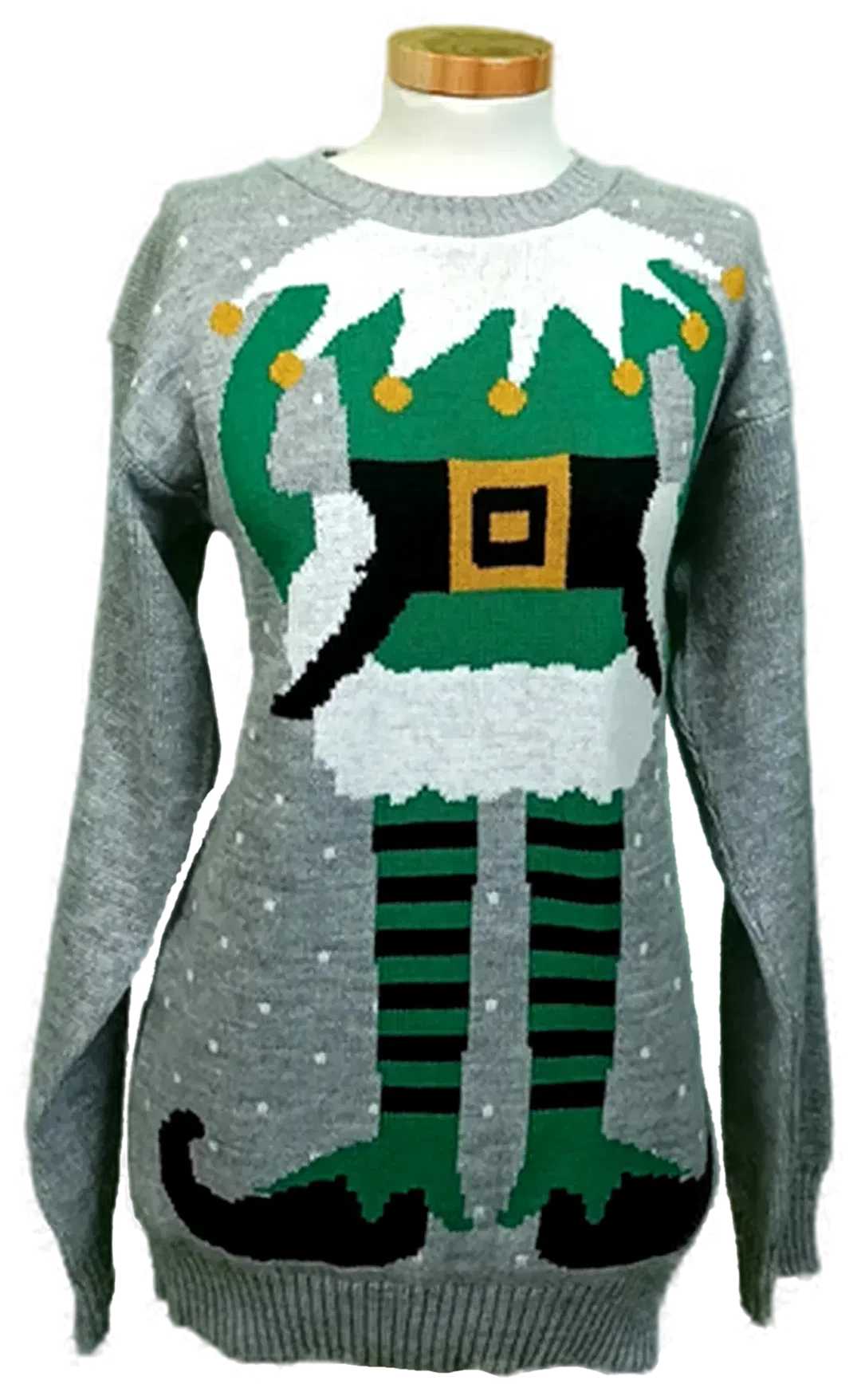 Sapphire Damen Weihnachtspullover grau gemustert Gr. M - Bild 1