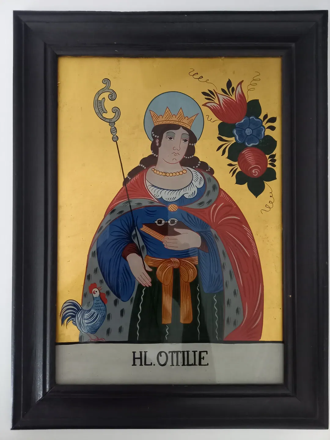 HINTERGLASBILD der HL. Ottilie, gerahmt - Bild 4