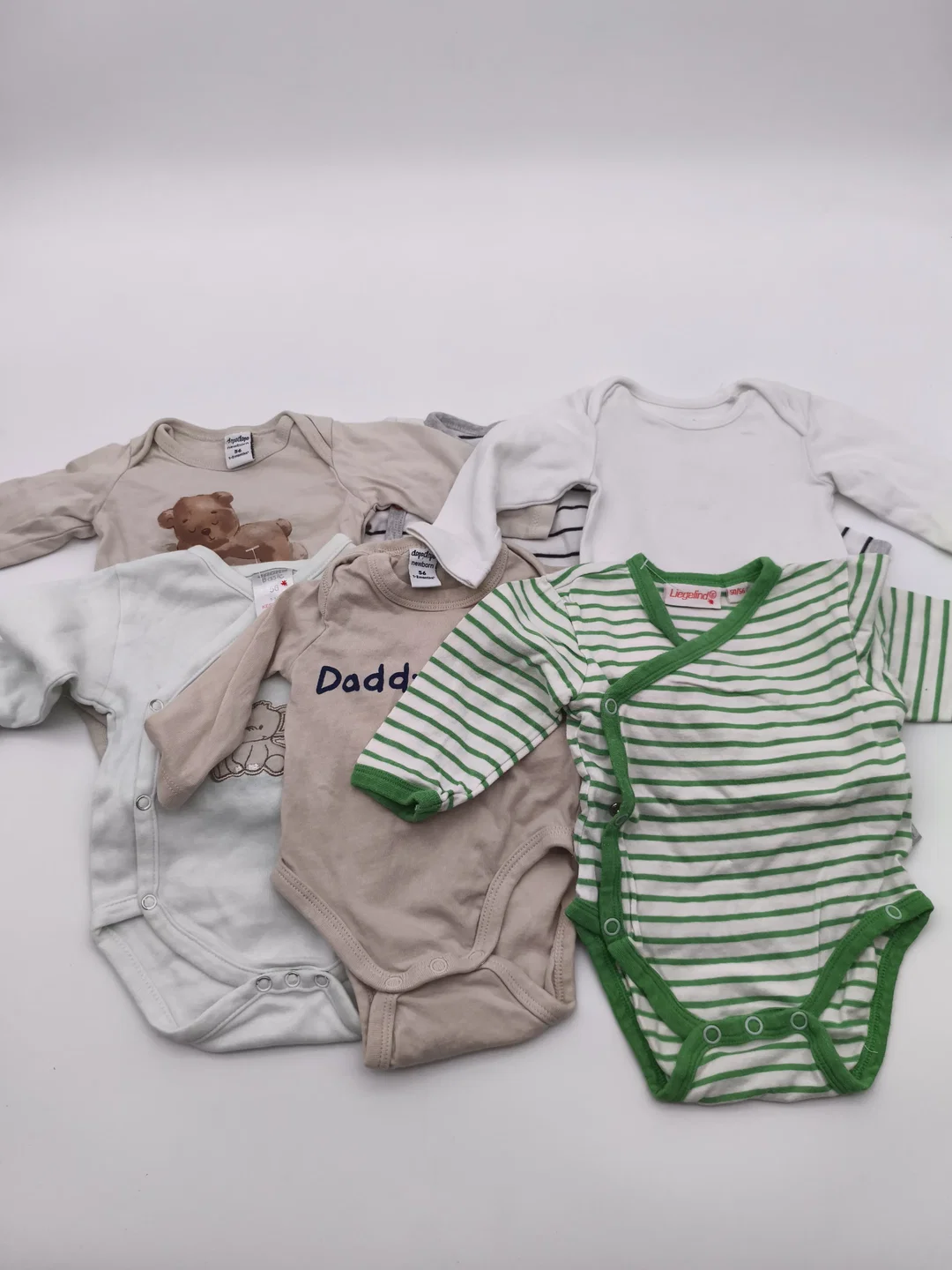 6 tlg. Set Baby - Bodies, langärmlig, Gr. 56 – Bild 1