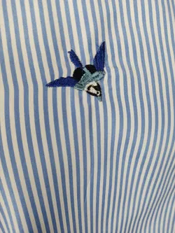 Dressin Damen Hemd Bluse blau weiss - S-M/36-38 - Bild 5