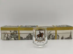 6x Vintage-Schnapsgläser mit Reitermotiven im Originalkarton - Bild 9