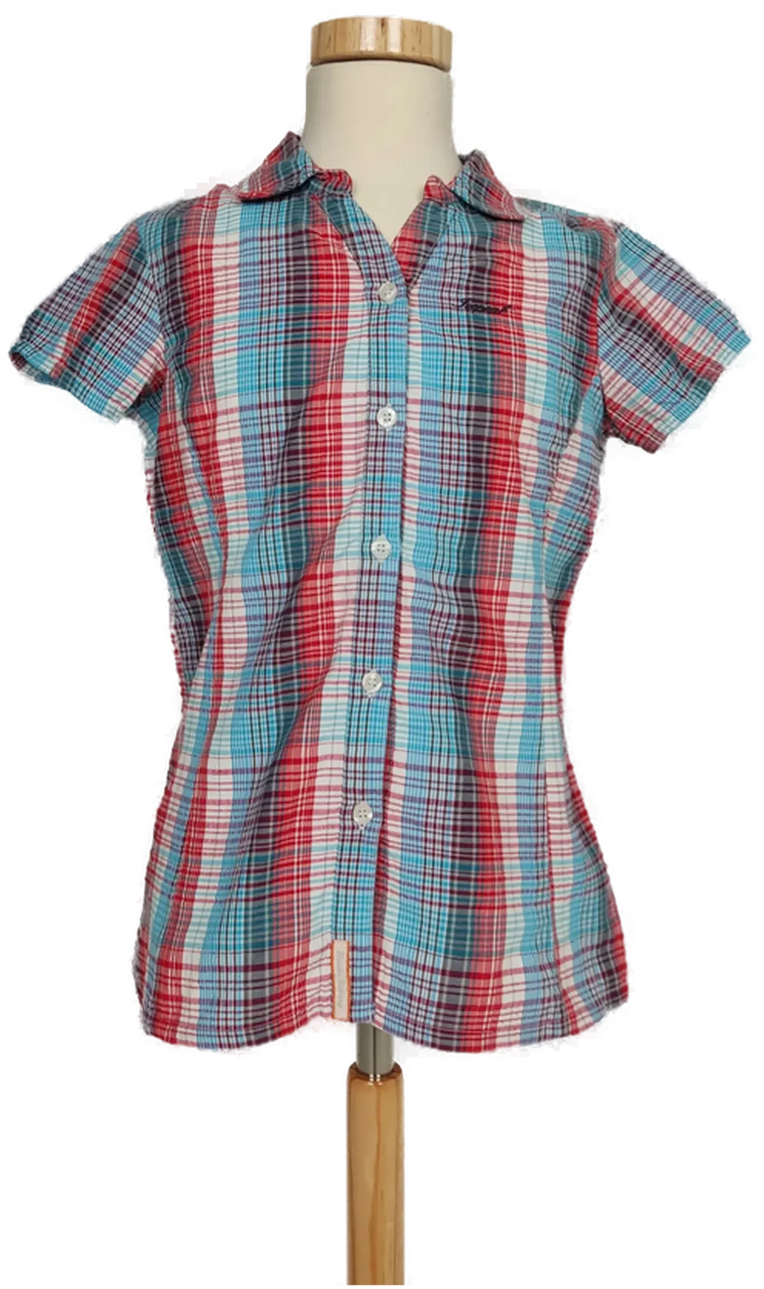 Icepeak Mädchen Bluse kariert weiß, blau, rot- 152 - Bild 1