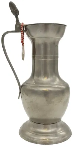 Zinnkrug mit Spitzweg-Motiv 95 % Zinn, Made in Austria - Klassische Zinnkanne mit Deckel  95 % Zinn, handwerkliche Qualität aus Österreich - Bild 6