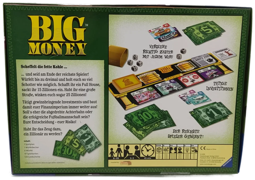Ravensburger Big Money - 10 Zillionen "Lass die Würfel fliegen & Schnapp dir den Zaster" – Bild 2